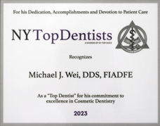 New York Top Dentist Award 2023